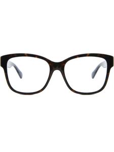 Gucci Eyewear очки с эффектом черепашьего панциря, коричневый