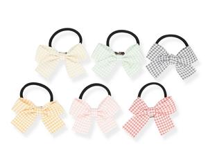 Резинки-бантики в клетку, 6 шт Inna Marka