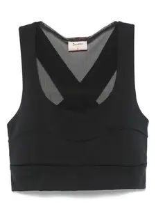 Спортивный бюстгальтер со вставкой из тюля Repetto, черный