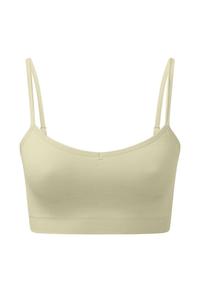 Меланжевый бесшовный спортивный 3D бюстгальтер TriDri, зеленый