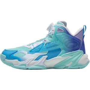 QIAODAN Детские баскетбольные кроссовки Assassin Cushioning с низким верхом, износостойкие, синие