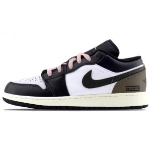 Jordan Air 1 устойчивые к истиранию низкие баскетбольные кроссовки Unisex Brown Black