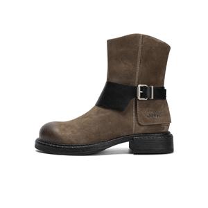 Женские полусапоги Jeep винтажные с ремешком, хаки