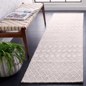 Ковер-дорожка SAFAVIEH, 69 x 244 см, Marbella Collection, Ivory, переходный дизайн, идеален для помещений с высокой проходимостью: прихожая, ванная комната и кухня (MRB175A-28)