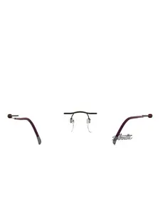 Безободковые очки с прямоугольной оправой Silhouette, красный