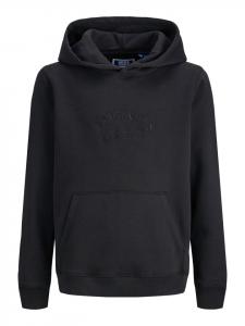 Толстовка JORBLEECKER BRANDING SWEAT HOOD BF JNR черного цвета JACK & JONES Junior
