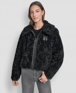 Женская куртка с воротником и застежкой-молнией DKNY, Black