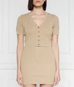 Кардиган slim fit Elisabetta Franchi, бежевый