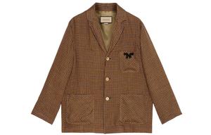 Пиджак деловой мужской Gucci GG-Bow, коричневый