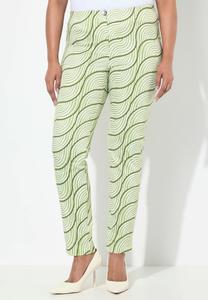 Чиносы WAVE PRINT ELASTIC WAIST  Ulla Popken, зеленый