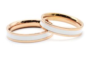 DAP Титановое стальное кольцо Unisex White Gold