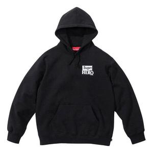 Толстовка x antihero hooded sweatshirt 'black white' Supreme, черный
