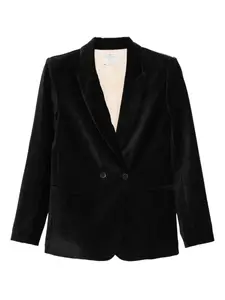 Двубортный бархатный пиджак Forte Forte, черный