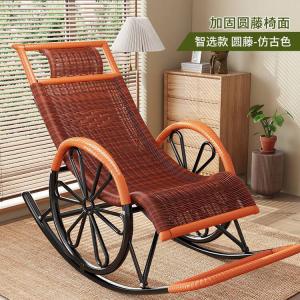 Fantasy Кресло-качалка из ротанга для взрослых, модель deluxe, усиленный каркас, двойные колеса, цвет antique