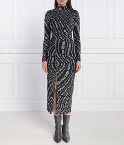 Платье женское Hugo Нейрия с принтом и разрезом, черный