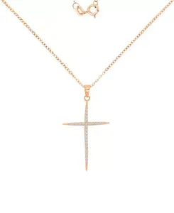 Ожерелье с кубическим цирконием (0,303 карата) из 14-каратного розового золота на стерлинговом серебре Macy'S, pink