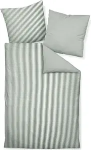 Чехол для подушки Janine Edelflanell Kiss, 80x80 см, 1 шт., Chinchilla S, 78060-46-610, шалфейно-зеленый Original Janine