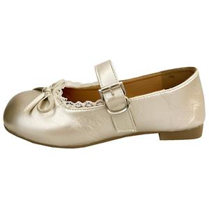 WUJI Туфли Мэри Джейн на массивном каблуке 2 см женские шампань, цвет Champagne