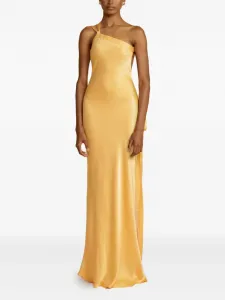 Длинное платье Monique асимметричного кроя Arcina Ori, желтый
