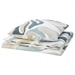 Пододеяльник и наволочка, разноцветные, 140x200/80x80 см IKEA Mygglasvinge