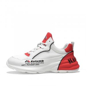 Kolumb Амортизирующие, износостойкие, дышащие, низкие повседневные туфли, мужские, белые, красные