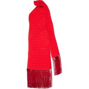 Платье с бахромой Acne Studios, красный