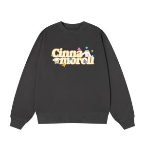 Свитшот Cinnamoroll Yugui Dog Unisex Sanrio, темно-серый/желтый