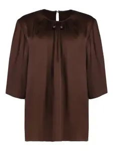 Блузка с декоративными деталями Fabiana Filippi, коричневый