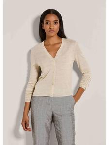 MADELEINE Элегантный кардиган с мерцающими элементами цвета гальки и золота