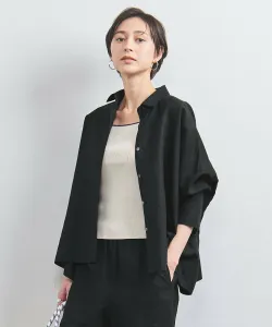 Льняная рубашка-летучая мышь United Arrows, цвет Black