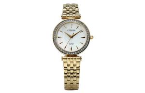 CITIZEN Часы Solar Quartz Movement Stainless Steel Strap Watch 30mm Women's Watch Silver Dial