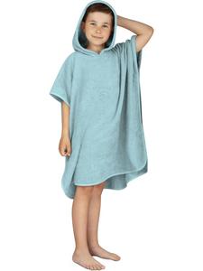 Normani Детский банный пончо из органического хлопка светло-голубого цвета