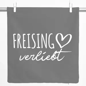 Декоративная наволочка Huuraa, подарок на подушку "Freising in Love", 40x40 см, стальной серый, хлопок, украшение для Freising Hellweg Druckerei