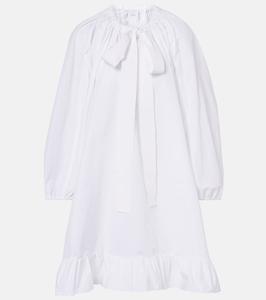 Мини-платье с оборками Patou, белый