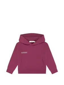 Худи с длинными рукавами и карманом Pangaia Kids, фиолетовый