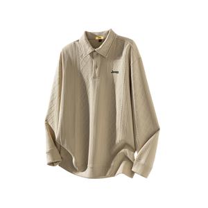 Свитшот Unisex Lapel Moderate Regular Jeep, серый оранжевый