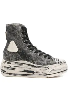 Кроссовки Kurt с эффектом потертости R13, черный