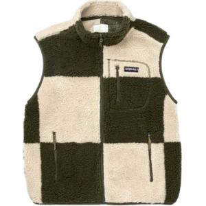 Клетчатая флисовая жилетка Gramicci, оливковый