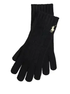 Перчатки фактурной вязки POLO RALPH LAUREN, черный