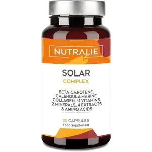 Капсулы для загара Solar Complex, бета-каротин, ускоритель загара, 30 капсул Nutralie