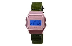 CASIO Часы Retrofit Series Quartz Movement Nylon Strap Watch Women's Watch Pink Watch Dial