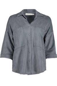 Уютный замшевый топ с застежкой-кнопкой спереди Eternal Optimist в цвете Cloud Blue bishop + young