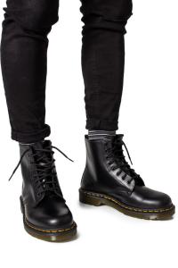 Мужские ботинки Dr. Martens из глянцевой кожи на шнуровке, черный