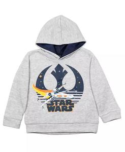 Флисовый пуловер с капюшоном для мальчиков «Звездные войны» (4–18–20) Star Wars, серый