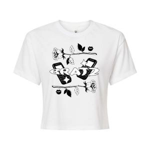 Укороченная футболка с логотипом Bratz Y2K для юниоров Licensed Character, белый