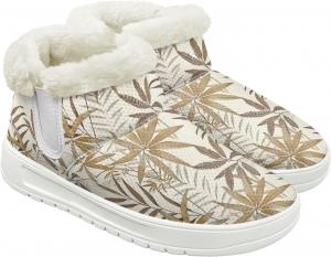 Quxjehoe Женские зимние ботинки для снега, утепленные, для улицы и дома, ботильоны до щиколотки, противоскользящие, для зимних прогулок, белая подошва, размер 6-13,5