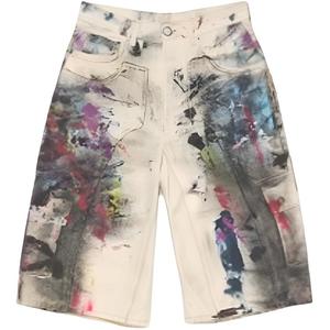 Многослойные джинсовые шорты Acne Studios, мультиколор