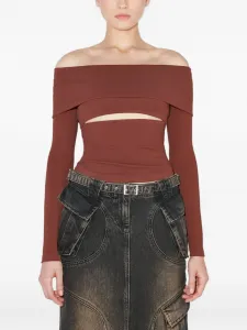 Топ Elena с длинными рукавами Misbhv, коричневый