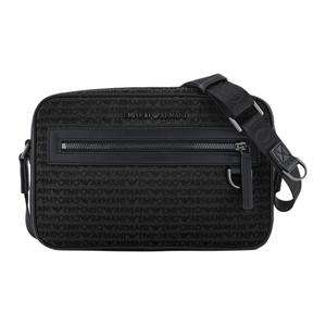 EMPORIO ARMANI Хлопковая наплечная сумка мужская черная