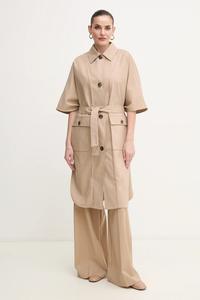 Хлопковое пальто CINDY Marciano Guess, бежевый